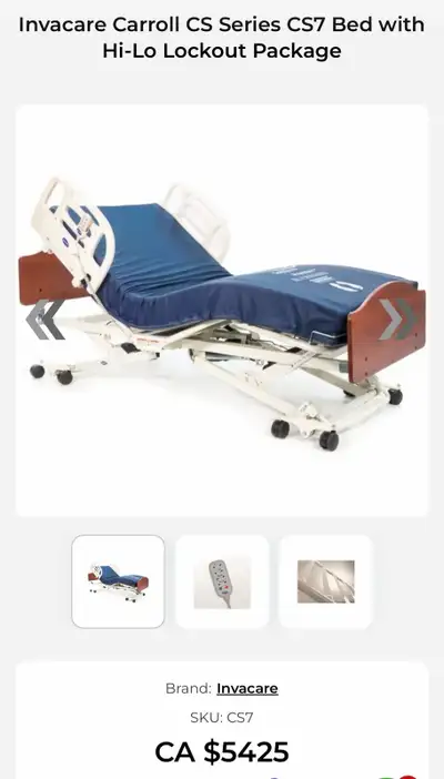 Invacare Carroll CS7 Electronic Hospital Bed, View more