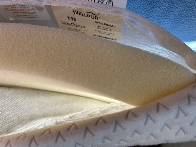 Twin foam mattress topper $150  38.2" x 75.2" x 1.8" thick in Bedding in Oakville / Halton Region - Image 4