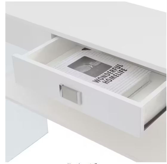 White Standard Height Rectangular Particle BoardTop Console Tabl in Other Tables in Kitchener / Waterloo - Image 3