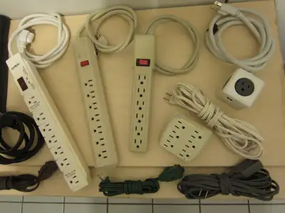 Different length electric Extension Cords and Power Bars, View more