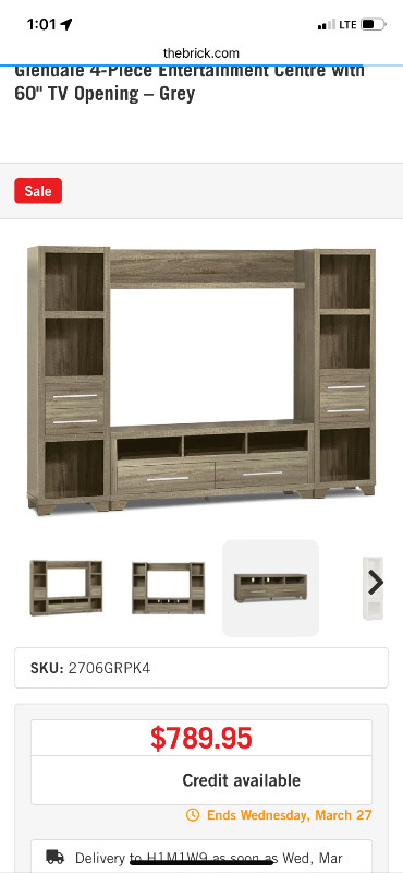 Entertainment unit in TV Tables & Entertainment Units in Timmins - Image 3