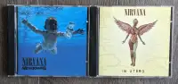 Nirvana Nevermind and In Utero CD cases