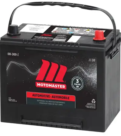 MOTOMASTER Group Size 24F Battery, 650 CCA. Brand New Never used. Purchased April 26