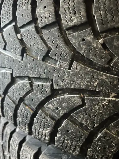 225/65 R17 102T Tires and rims. The rims are old and rusted but the tires are still in good shape.