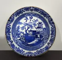 Burleigh Ware Willow Plate, English Porcelain