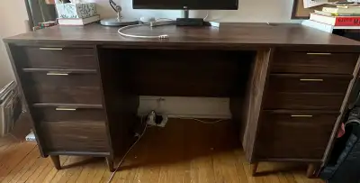 Beautiful Large Walnut Desk - GREAT CONDITION!, View more