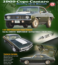 1/18 Acme 1969 Chevrolet Camaro COPO Dick Harrell Diecast NEW