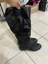 Knee High Faux Leather Boots 
