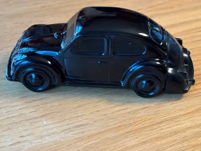 Vintage black Avon Volkswagen aftershave decanter. Measures approximately 5 3/4 inches. Glass car wi...