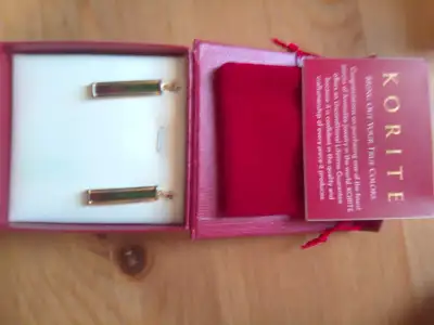 I have a pair of Alberta provincial gemstone ammolite earrings with a ruby at the top of each. Mined...