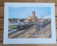 Brantford  - 6060 CNR steam train Ltd edition print by Larry Fis