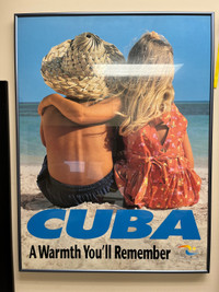 Large framed poster - Cuba