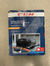 CCM Roof Top Cargo Bag with Universal Mounting Kit Black 13-cuft