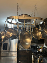 Pot rack. Stainless steel