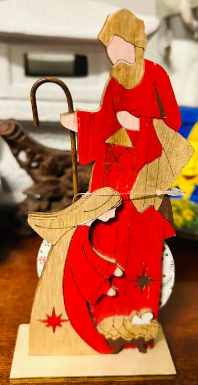 Brand new Wood Christmas ornament, stained glass tree ornament, View more