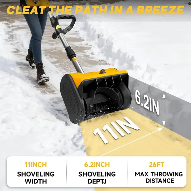 Electric Snow Blower for Driveway - 11" Cordless Shovel with 20V in Outdoor Tools & Storage in Mississauga / Peel Region - Image 5