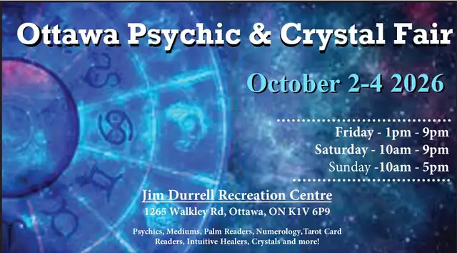 Ottawa East Psychic & Crystal Fair - Oct 2-4 2026