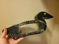 Cute Handmade and Painted Loon Piggy Bank