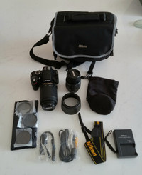 Nikon D3200 Digital SLR Camera Bundle including 2 Lenses