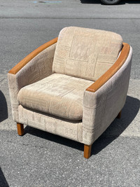 Vintage Barrel Sofa and Chair