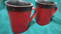 Set Of 2 Nearly New Living Square Coffee Mugs