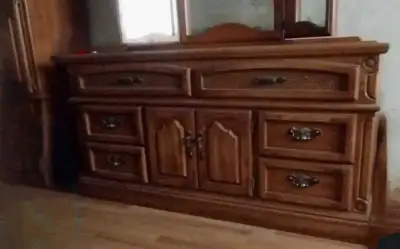 solid oak long Bedroom Dresser , View more