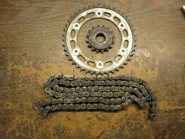 CBR600RR 04-05 Chain and sprockets, $75 in Motorcycle Parts & Accessories in Calgary