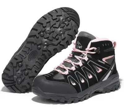 New Women's Waterproof Wide Hiking Boots Outdoor/Black&Pink/US8, View more