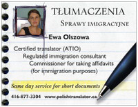 Polish Certified Translator / Tłumacz Przysięgły Ontario