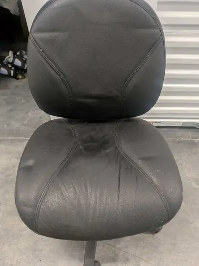 Black Padded Office Chair – Adjustable & Rolling, View more