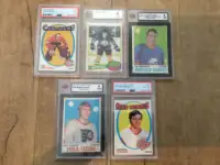 Lot de 5 cartes de hockey recrues! Rookie! Hall of fame!