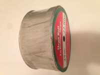 NEW! MEGA ROLL OF SILVER METALLIC  WIRED RIBBON