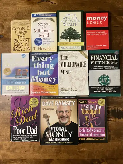 Large selection of Personal Finance, Wealth, and Money books — all in excellent condition. Perfect f...