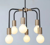 Iron Pendant Light - Black + Bronze (SKU36095)