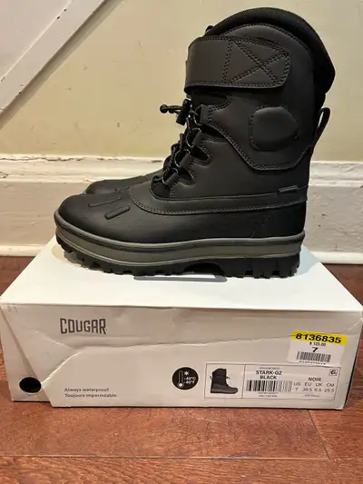 *New* Cougar  Waterproof Insulated Pull-On Winter Boots Size 7, View more