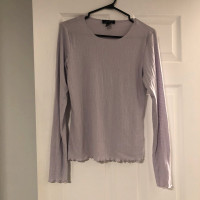 Muted Lavender Long Sleeve Top