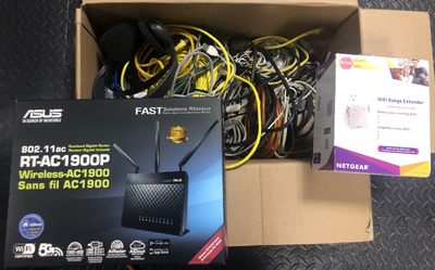 Network Lot Lot sale only. Includes: 1. NETGEAR AC1200 WiFi Range Extender - Essentials Edition (EX6...