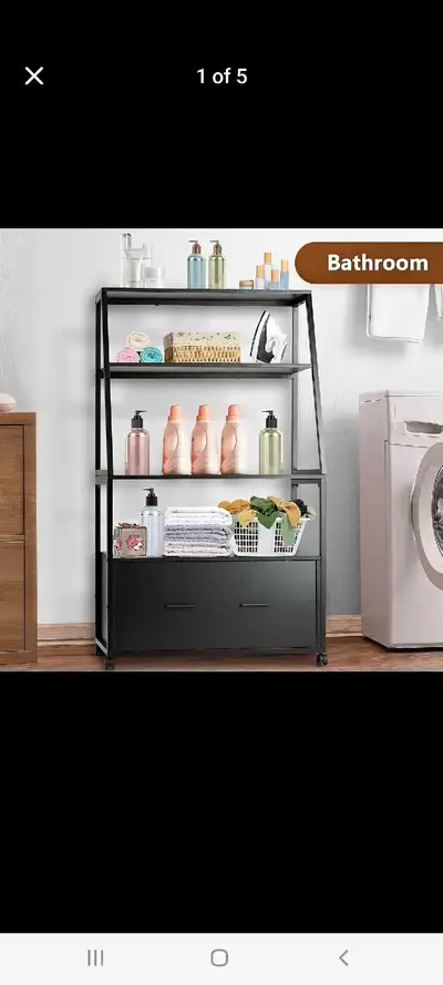  2 Drawer Lateral File Cabinet with Bookshelf, Industrial, View more