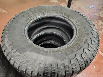 Faulken AT3 all terrain tires, 65 percent tread left,3 peak snow flake rated, 265 75 r16 , all 5 tir...