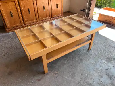 Coffee table w display top, View more