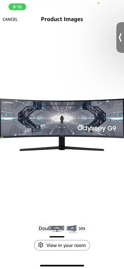 SAMSUNG 49-inch Odyssey G9 Gaming Monitor | QHD, 240hz, 1000R Cu, View more