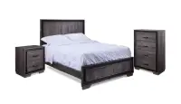 Queen Bed + nightstand + dresser (brand new -still in box)