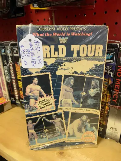 VHS World Tour 1990 Collector WWE WWF Wrestling Booth 264