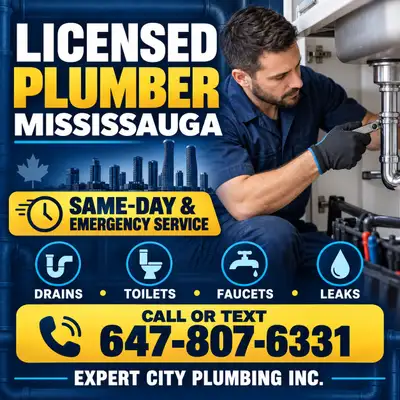 Licensed Plumber Mississauga | Service Call From $85, View more