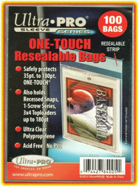 Ultra Pro ONE-TOUCH ..... "resealable" BAGS ..... PACKAGE (100)