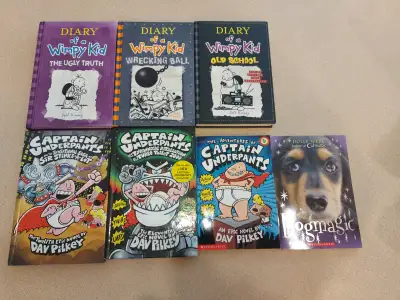 Dairy of A Wimpy Kid & Captain Underpants Books Each $5, View more