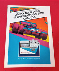 VINTAGE 1970 PLAYERS CANADIAN GRAND PRIX RACE AD + THUNDERBIRD