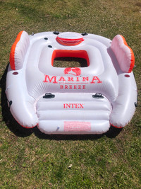 Inflatable Island Lake Raft with cooler