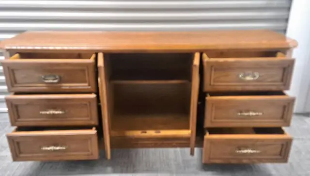Solid Wood Tudor-Style Storage Cabinet / Credenza – 72" in Hutches & Display Cabinets in City of Toronto - Image 3