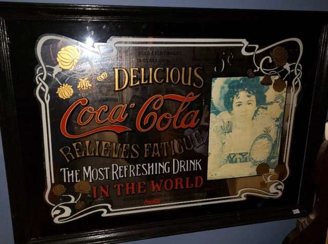 Large Coca-Cola Mirror 34" x  24" in Arts & Collectibles in Cornwall